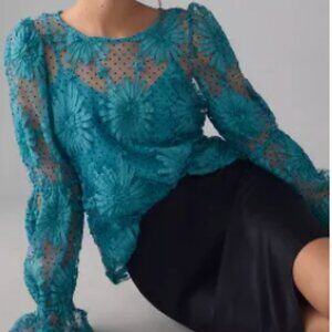 Eva Franco Lace Floral Blouse